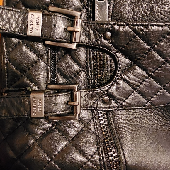 Vince Camuto Quilted Moto Leather Boots US 7M EU 37 - Picture 8 of 8